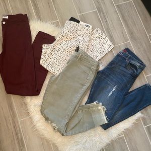 Lot of 4 Pants + Jeans - Size 8